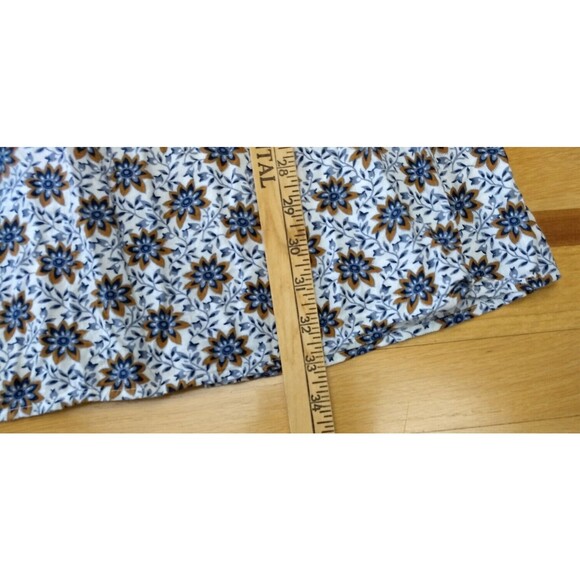 LOFT BEACH Sundress Womens Small Cream Blue Boho Coverup Dress Abstract Floral - Picture 13 of 13